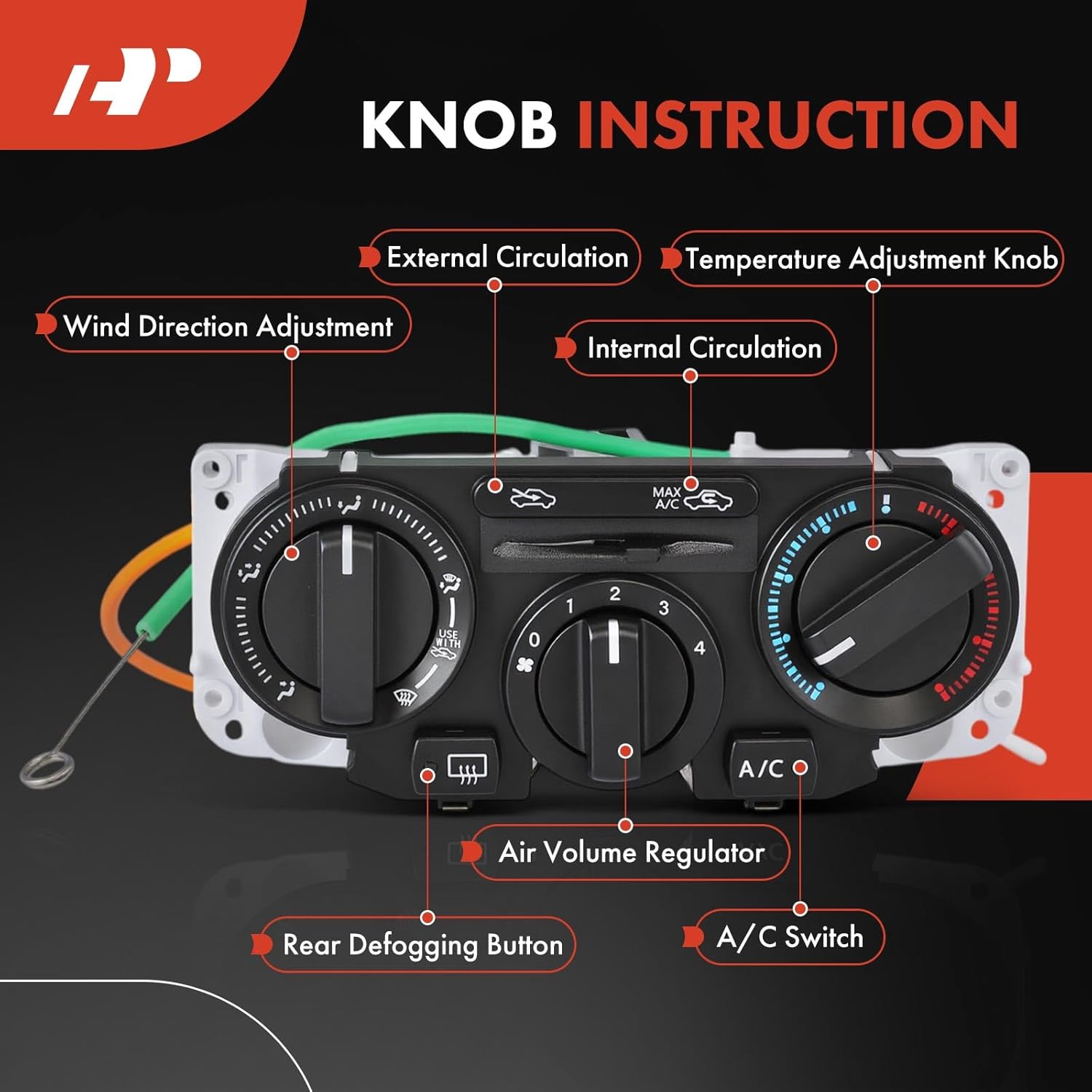 A-Premium Heater Climate Control Panel Module Compatible with Nissan Versa 2007 2008 2009 2010 2011