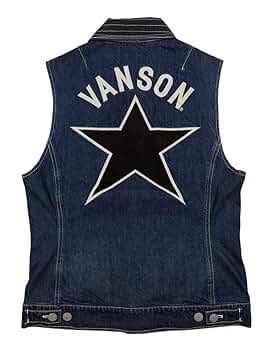 VANSON　デニムベスト VANSON デニム ベスト ジャケット バンソン ヴァンソン スカル