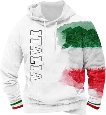 Track Suits For Men Uk,European Italian Printed Men's Casual Hooded Sweatshirt and Pants Set for Everyday Comfort Relaxed Style and Street