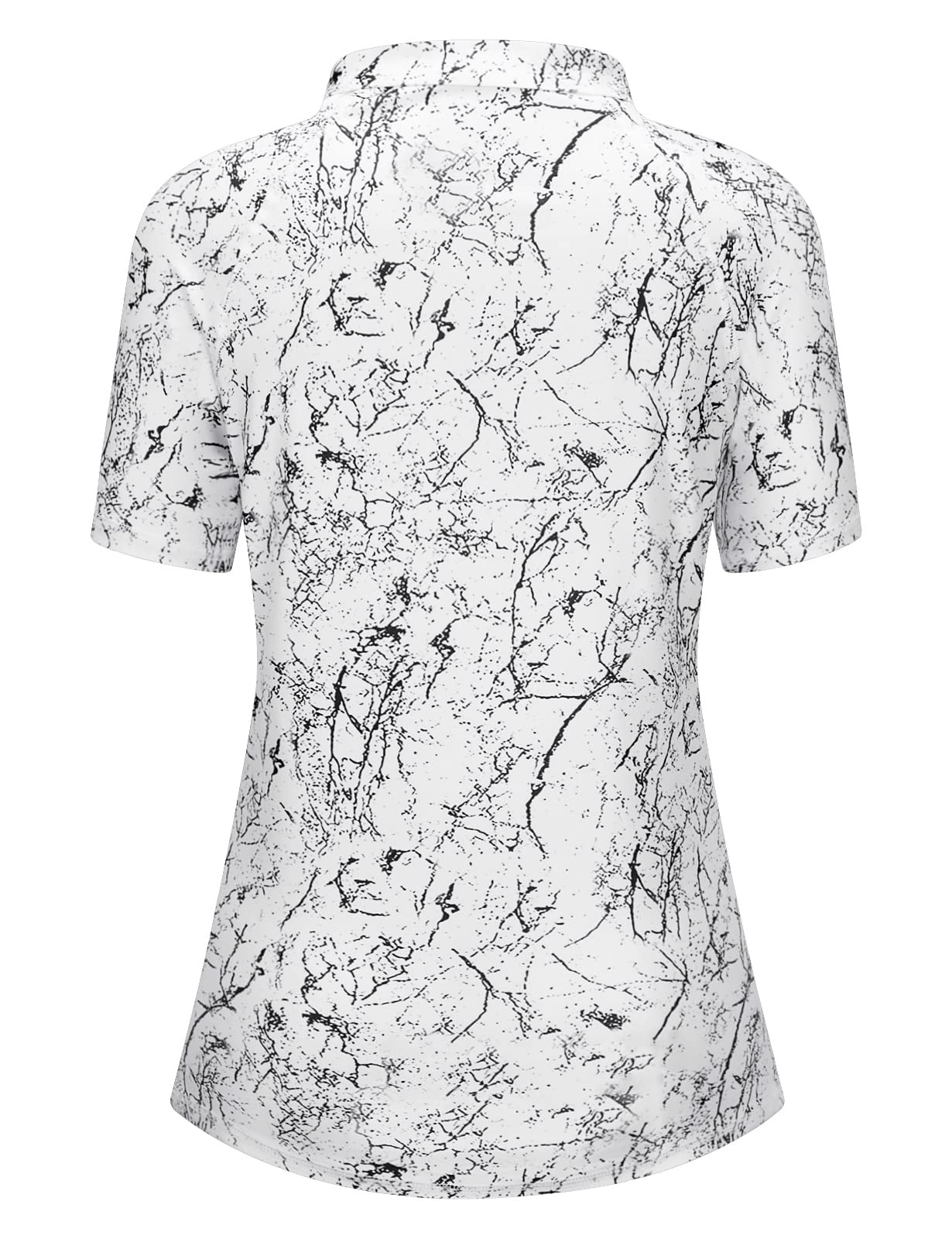 LURANEE - Camiseta deportiva de manga corta para mujer con tejido de secado rápido y media cremallera