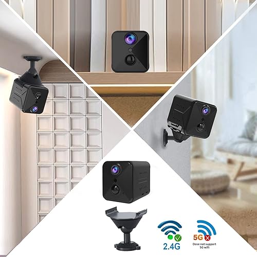 Miniatura 7 de Cámara espía mejorada WiFi cámara oculta, cámara de seguridad para el hogar 4K HD, duración de la batería de 100 días, alertas de detección de