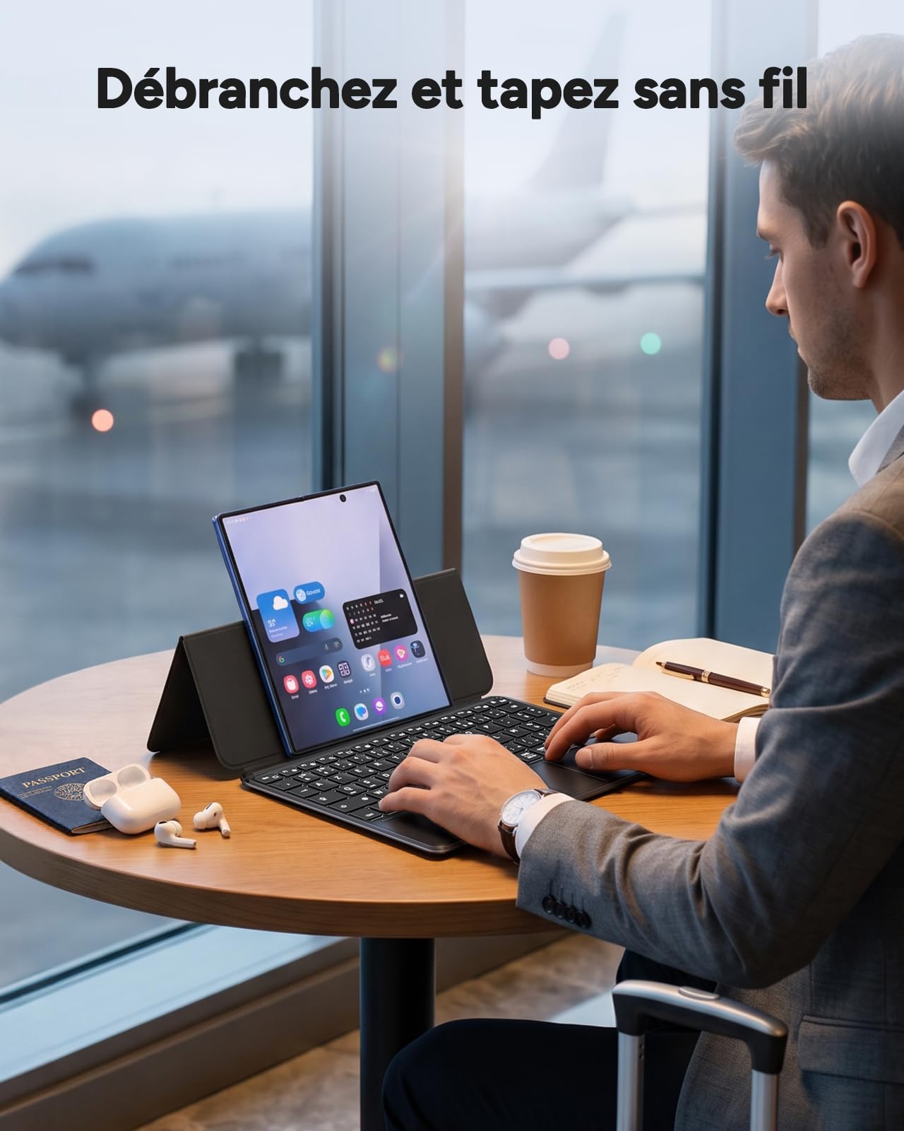 Doohoeek Clavier Universel Bluetooth & Filaire pour Tablette et Smartphone