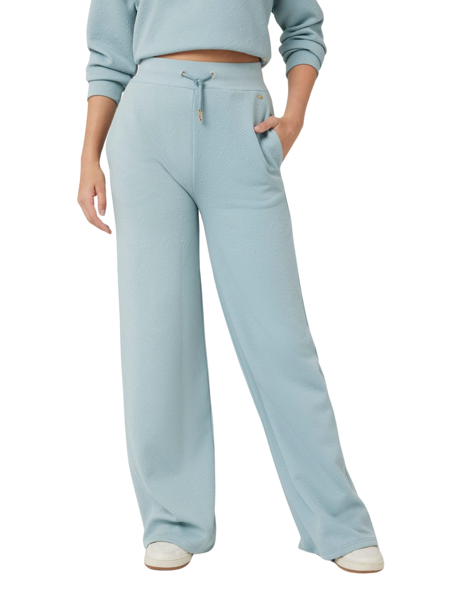 Guess Womens Eco Peony Logo Straight Long Pant