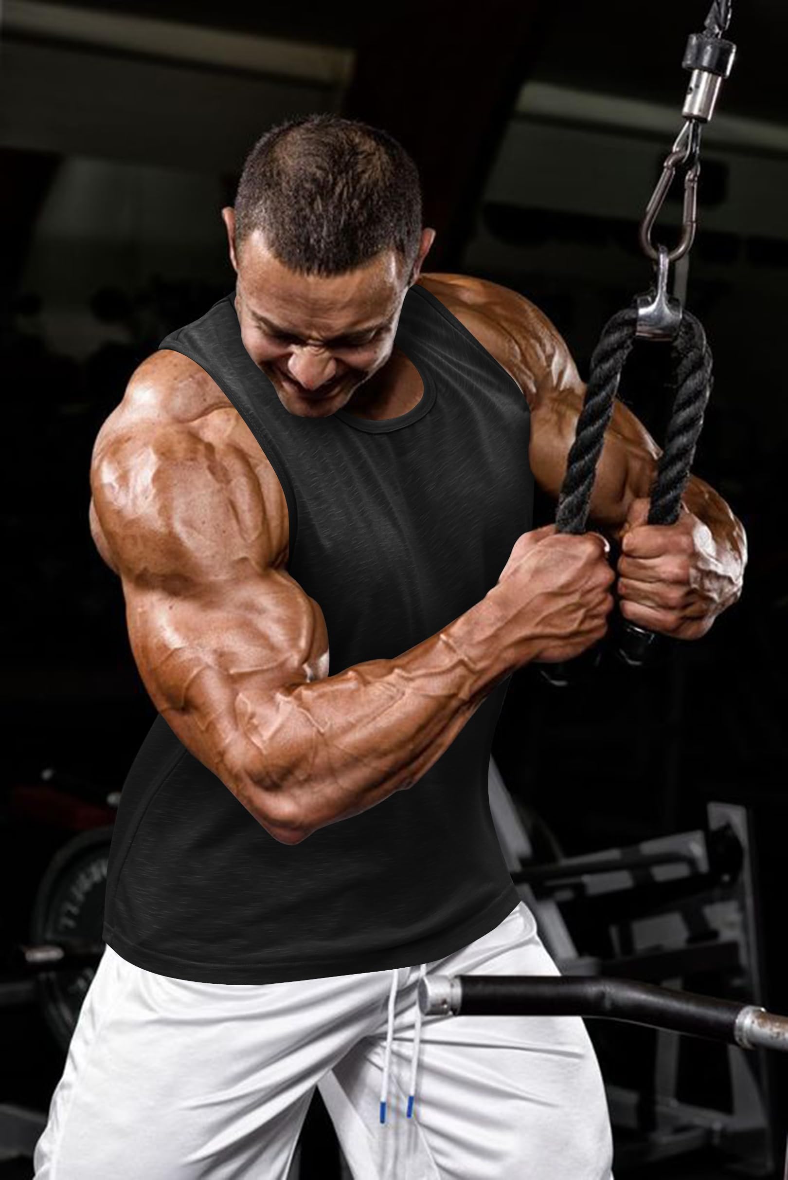 COOFANDY Canottiera da allenamento da uomo, confezione da 2, casual, morbida, senza maniche, per palestra, bodybuilding