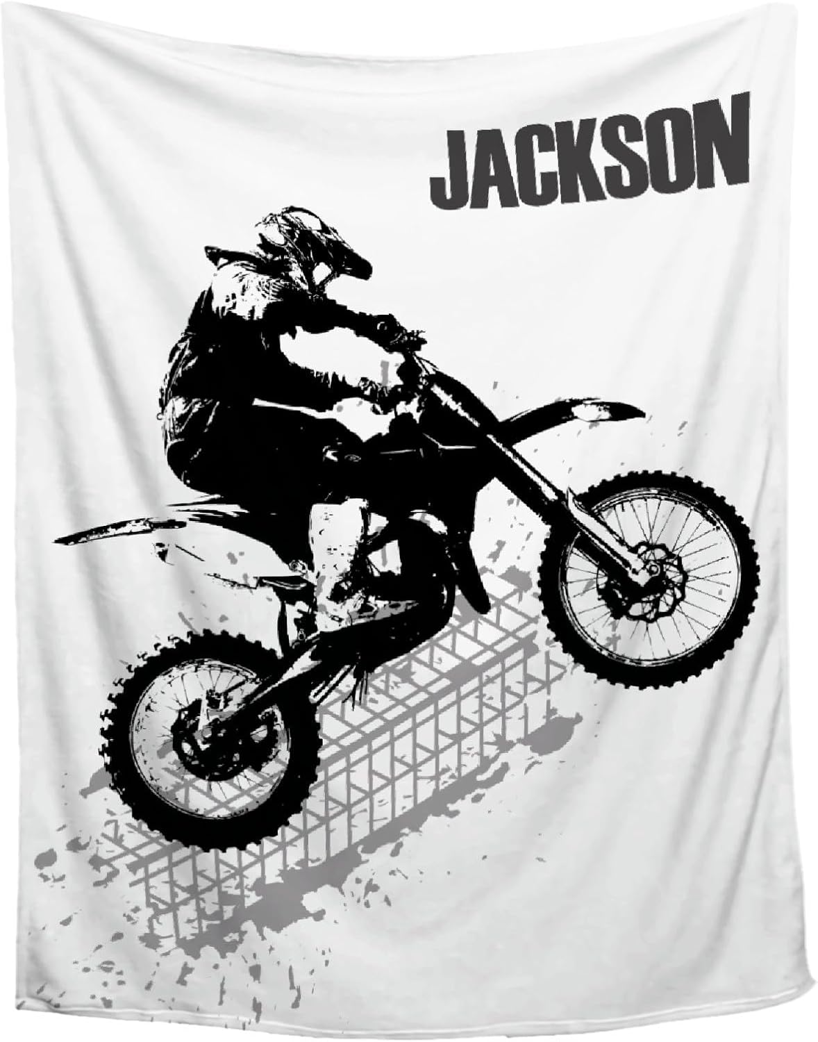 Custom Dirt Bike Blanket,Ultra Soft Dirt Bike Personalized
