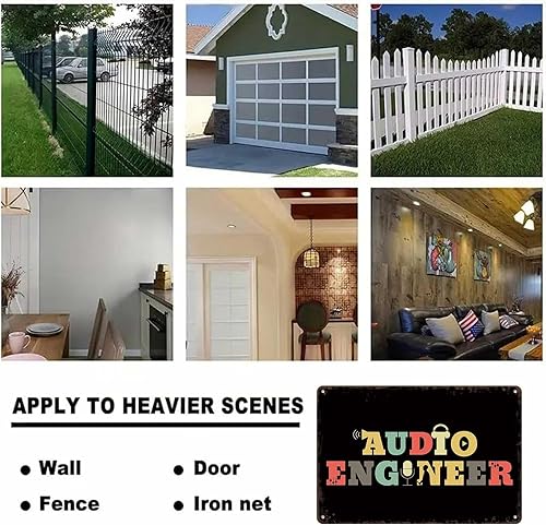 Miniatura 7 de Letreros de metal vintage retro con sonido de ingeniero de audio divertido cartel de hojalata arte de pared para el hogar, habitación, oficina,