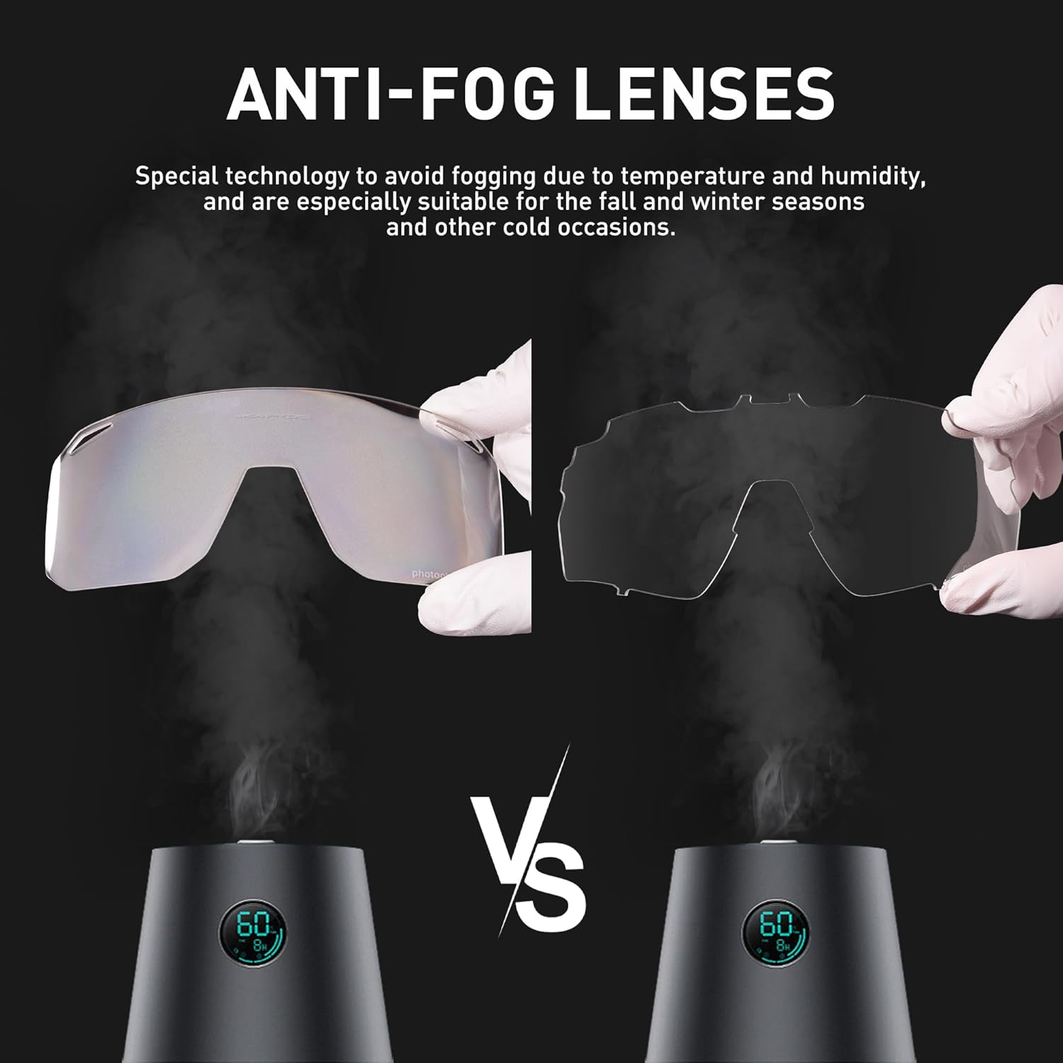 KAPVOE Photochromic Cycling Glasses Men Women Clear Mountain Bike Sunglasses MTB Bicycle Riding Sports Triathlon - K170