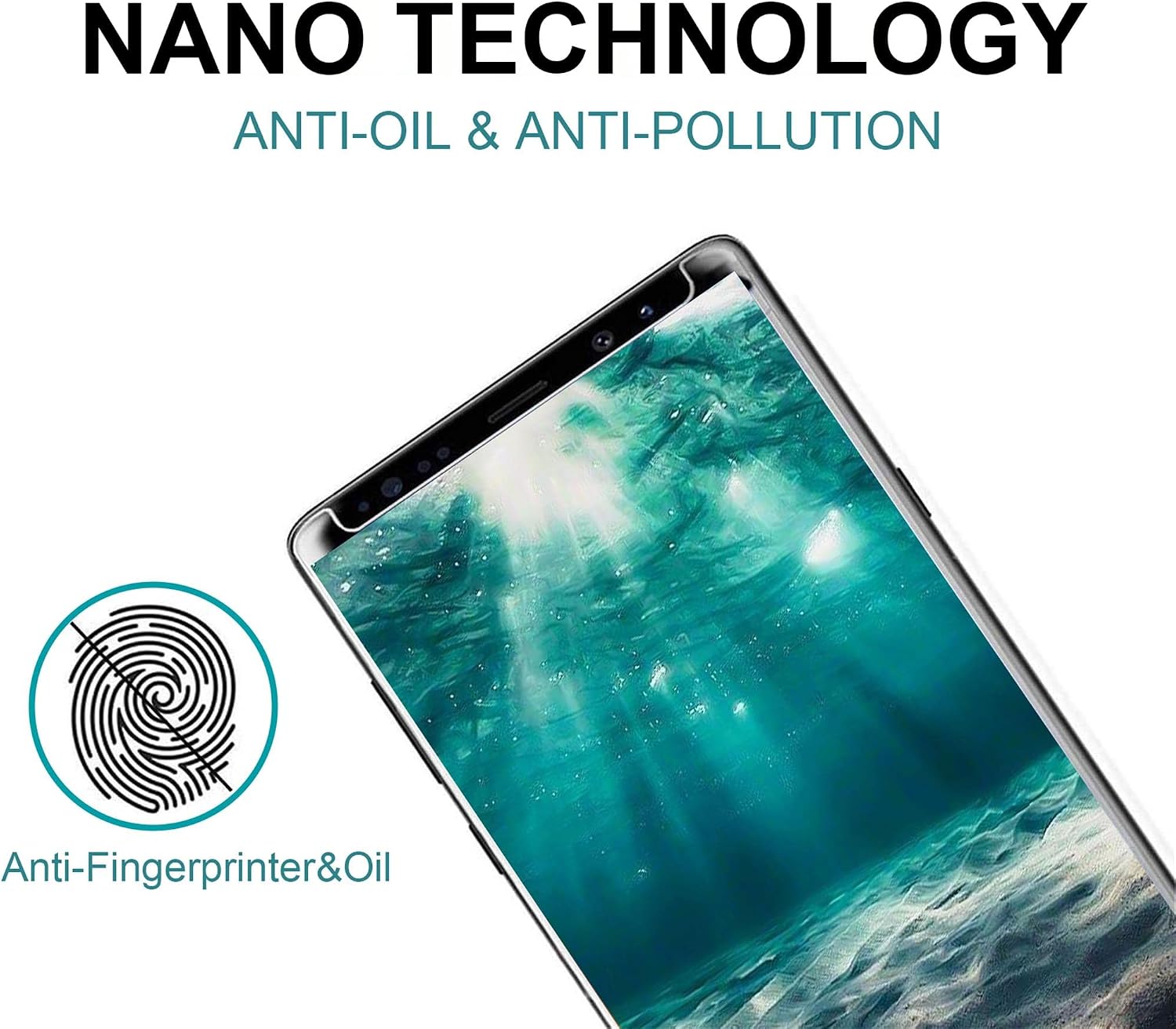 Galaxy Note 9 Screen Protector, (2-Pack) Tempered Glass Screen Protector[Force Resistant Up to 11 Pounds][Easy Bubble-Free] Case Friendly for Samsung Note 9