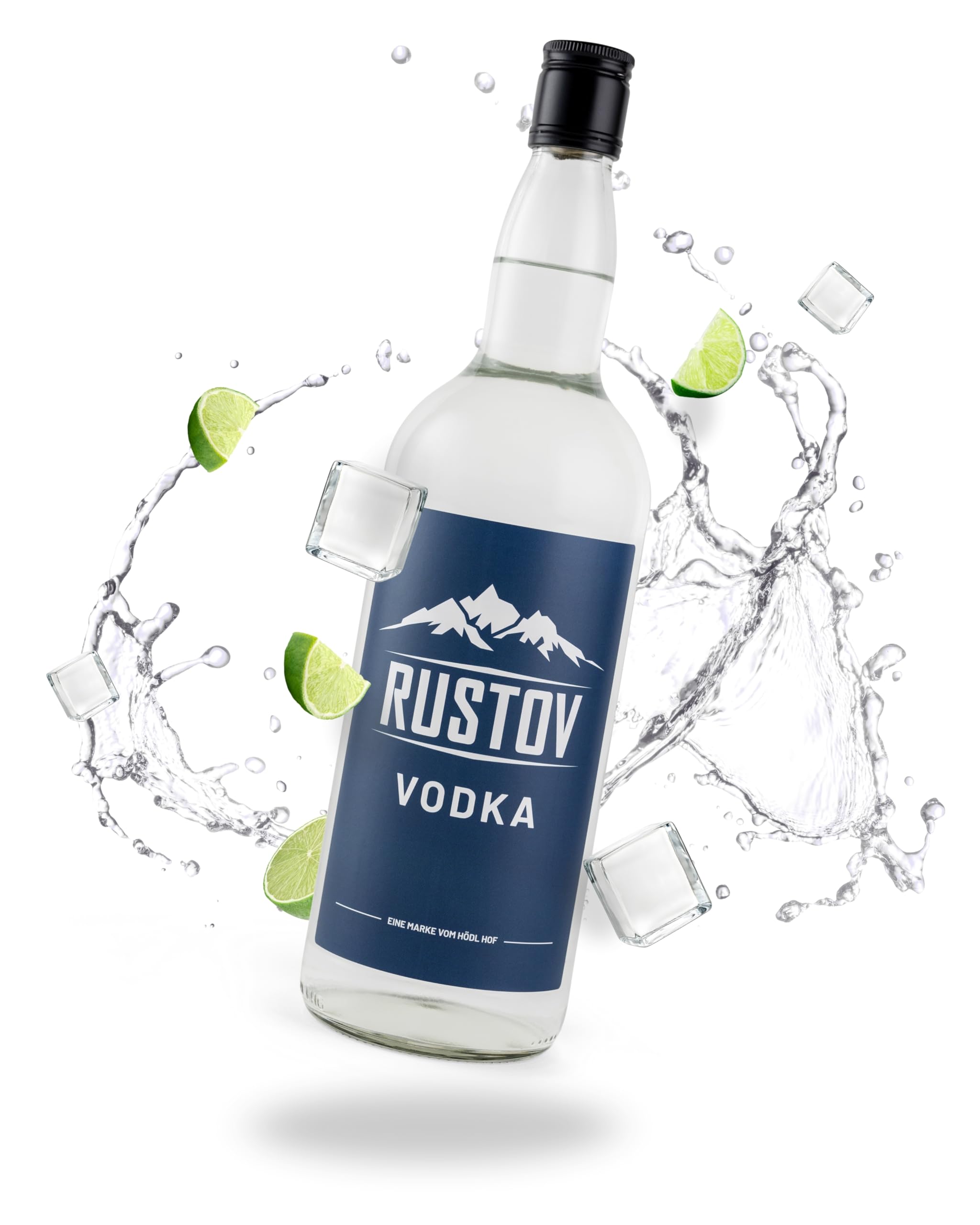 Rustov Vodka (1 x 1,0 Liter) – Milder Wodka aus Österreich (37,5% Vol) – Ideal für Cocktails, Longdrinks & Party – Klare Premium Spirituose auf Getreidebasis