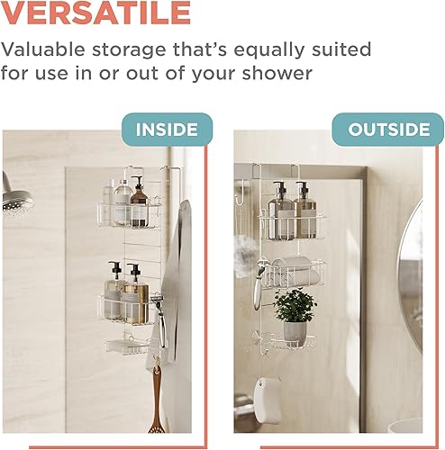 Miniatura 5 de Estante para la ducha Zenith Products E7803STBB para colgar de la ducha o de la puerta de la bañera