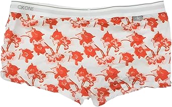 Calvin Klein Mens CK ONE Microfiber Low Rise Trunks US, Alpha, Large, Regular, Regular, Red Flowers