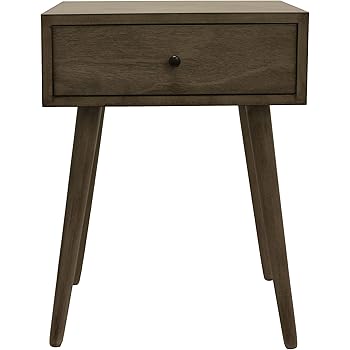 Sonoma Finish Oak Side End Table Nightstand With Two Storage Drawer 26h Ehomeproducts 7009 White End Tables