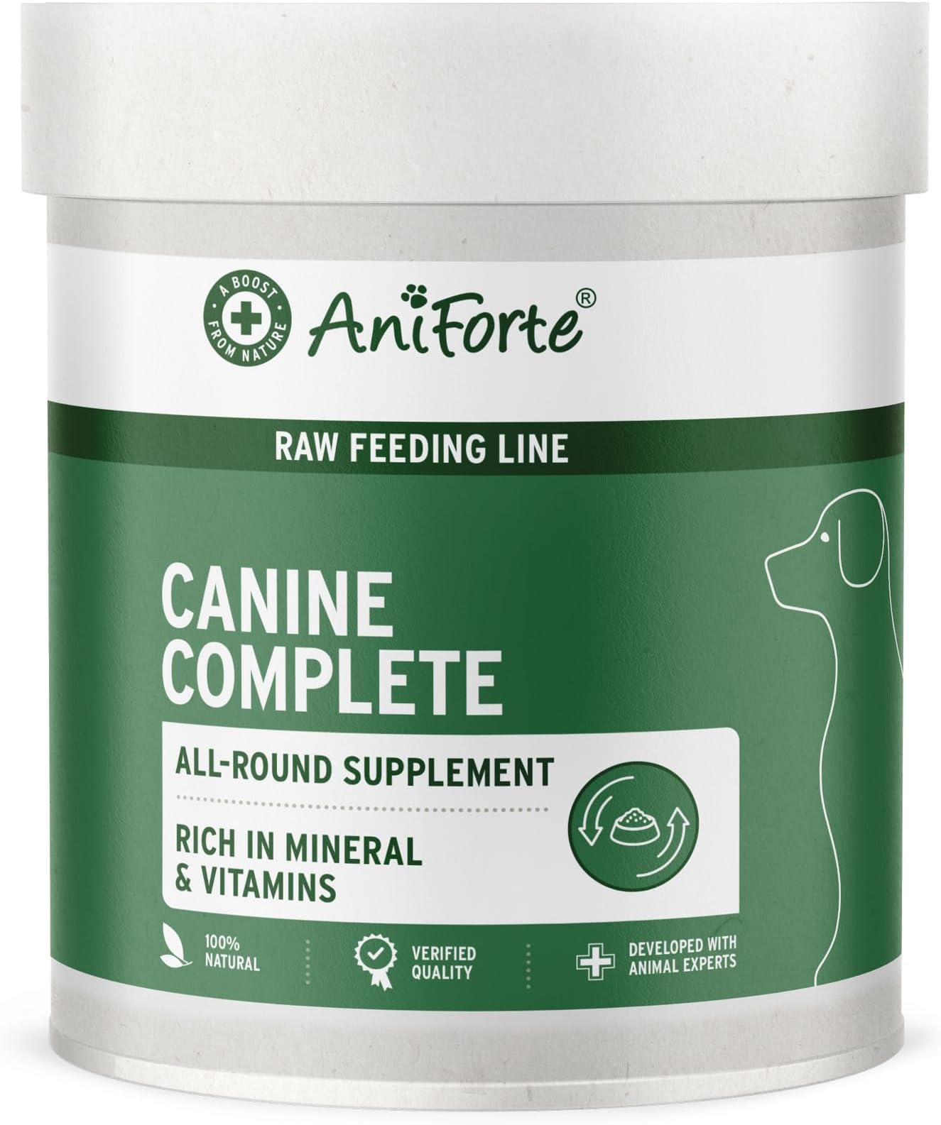 Canine Complete 500 g for dogs – 100% natural food supplement with minerals, calcium, vitamins & herbs, ideal as all-round raw feeding suplement - formerly BARF Complete