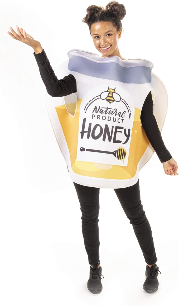 Jar of Honey Halloween Costume - Honey Pot for Bee &amp; Beekeeper Couples Outfits