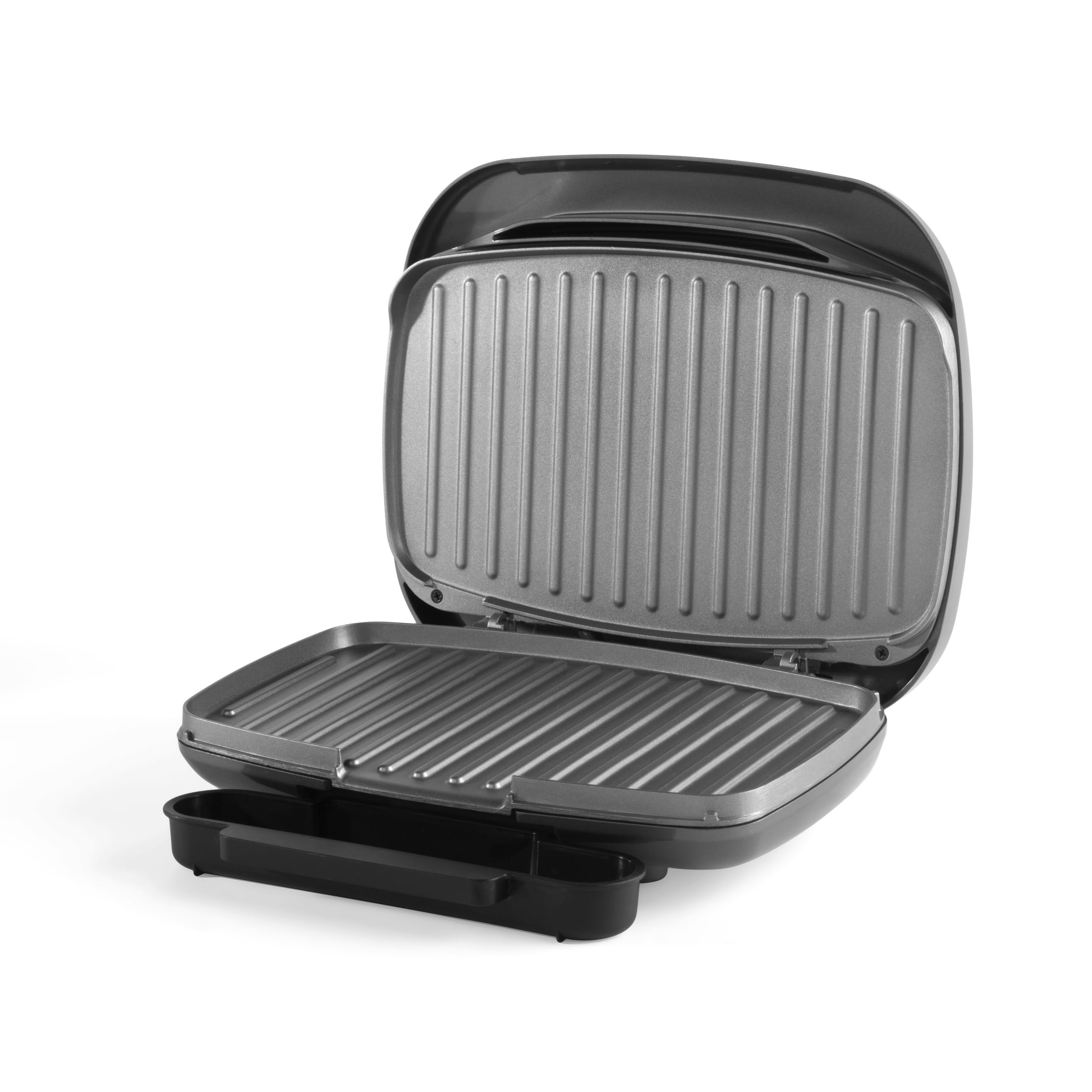 Petra PT4366MBLKVDE Gril de santé- Smartstone Plaque antiadhésive, commande de température automatique, pas d'huile nécessaire, bac de récupération amovible, compacte cuisson saine polyvalente