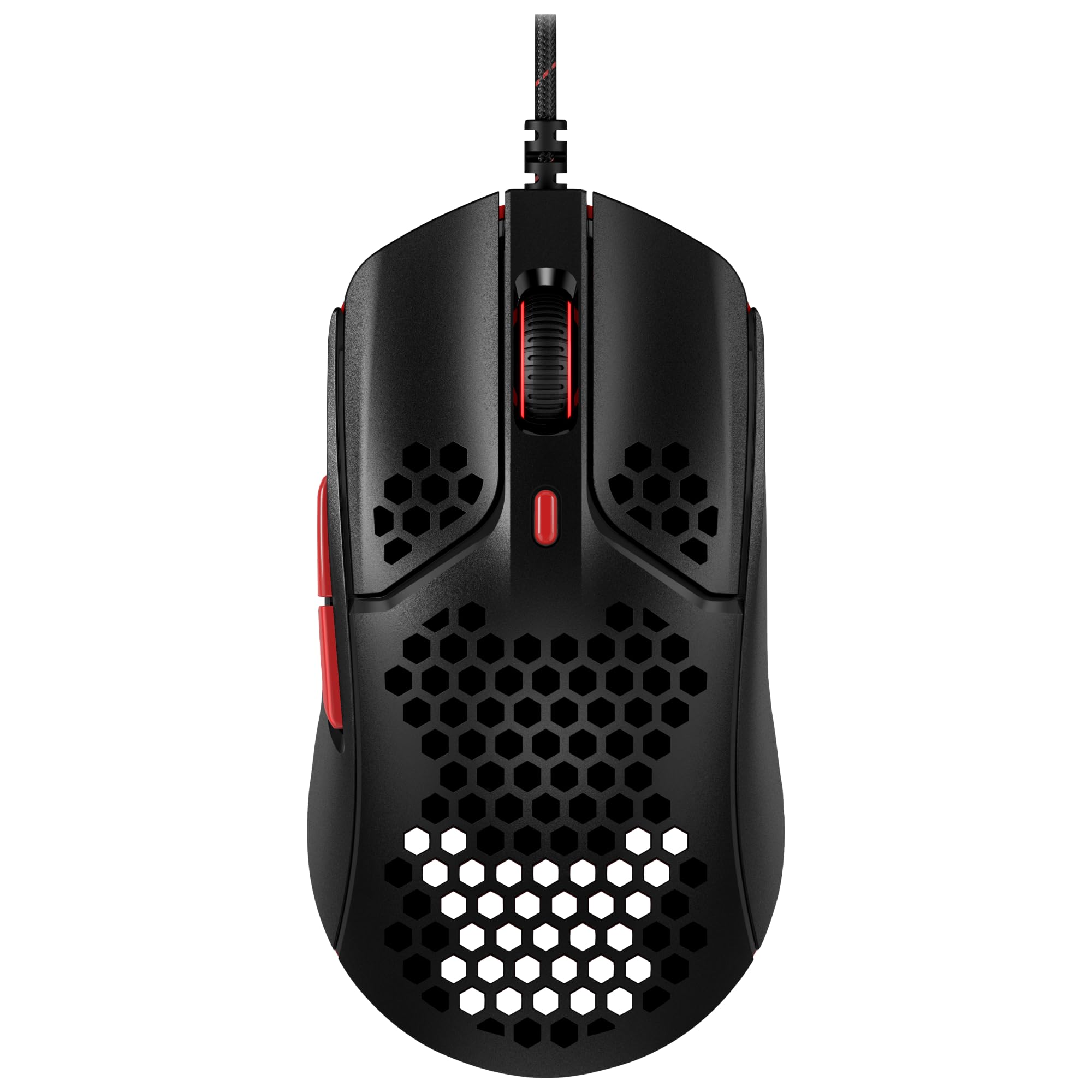 HyperX Pulsefire Haste – Ratón para Juegos – Ultraligero, 59 g, Carcasa con patrón de Panal de Abejas, diseño Hexagonal, Cable Hyperflex, hasta 16.000 PPP, 6 Botones programables