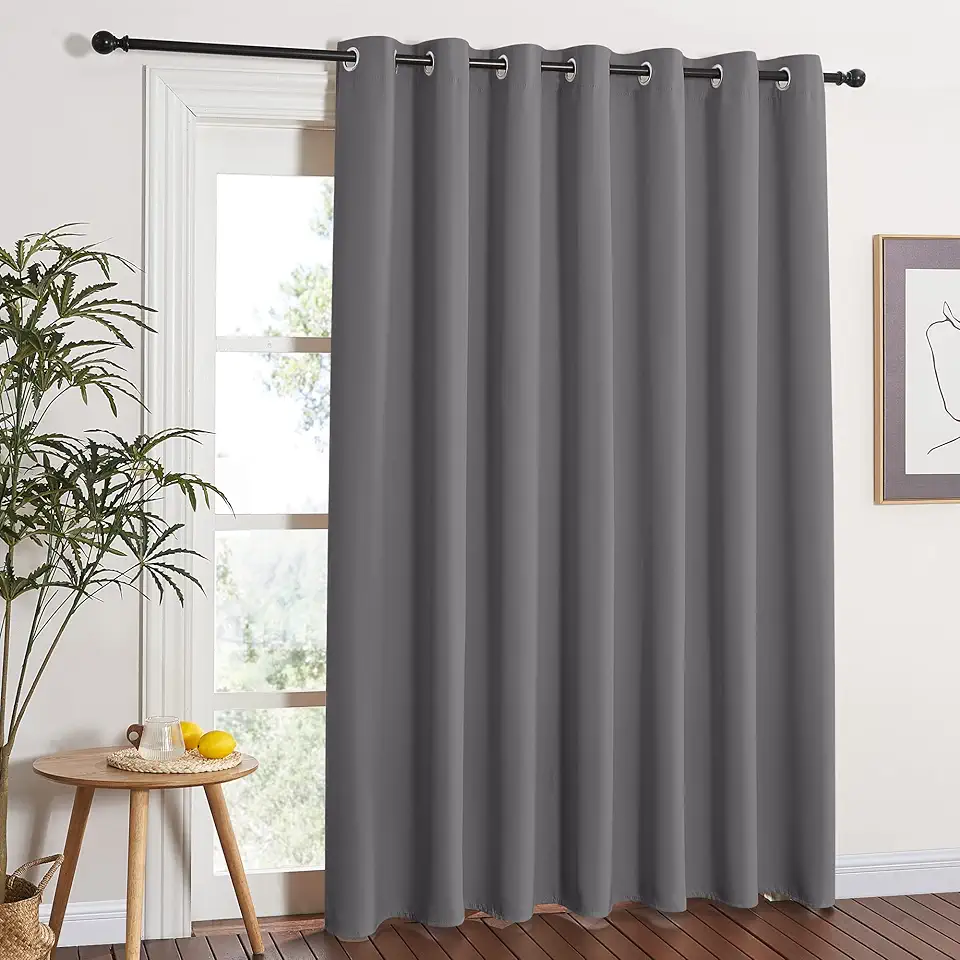 Shades for Sliding Glass Doors: 7 Top Picks 7 NICETOWN Grey Blackout Sliding Door Curtain — 84 inch