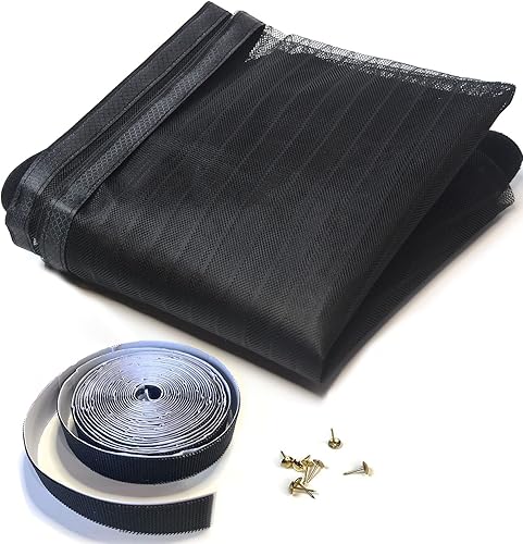 Miniatura 7 de Mosquitera magnética de cierre automático, se ajusta a tamaño de apertura de ventana de 22 x 44 pulgadas, tamaño real Sceen de 24 x 46 pulgadas,
