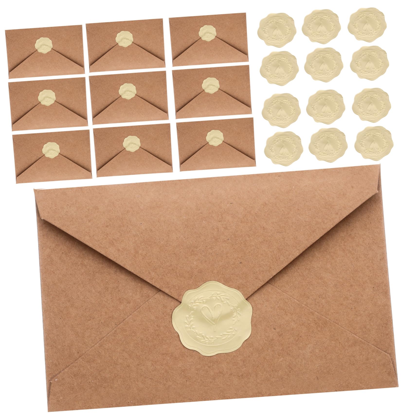 3 Set Buste Vintage in Carta Kraft per Inviti e Biglietti Accessori per Festival e Matrimoni Buste Eleganti e Compatte per Partecipazioni Adatte per Compleanni e Cerimonie