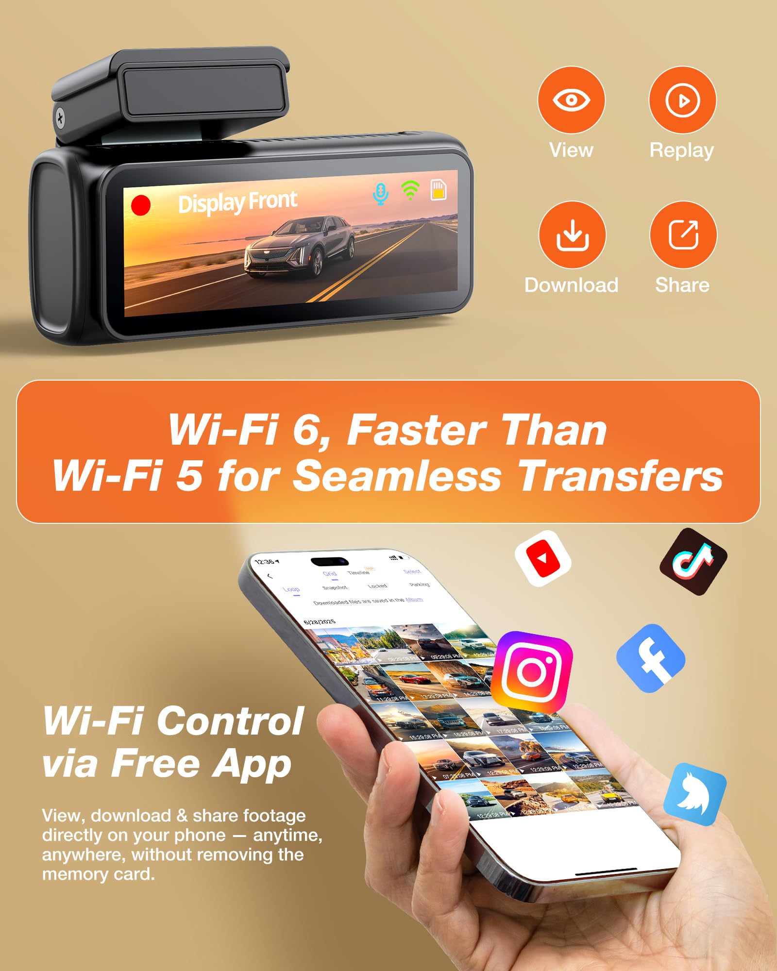 iZEEKER Kamera pokładowa 4K WiFi