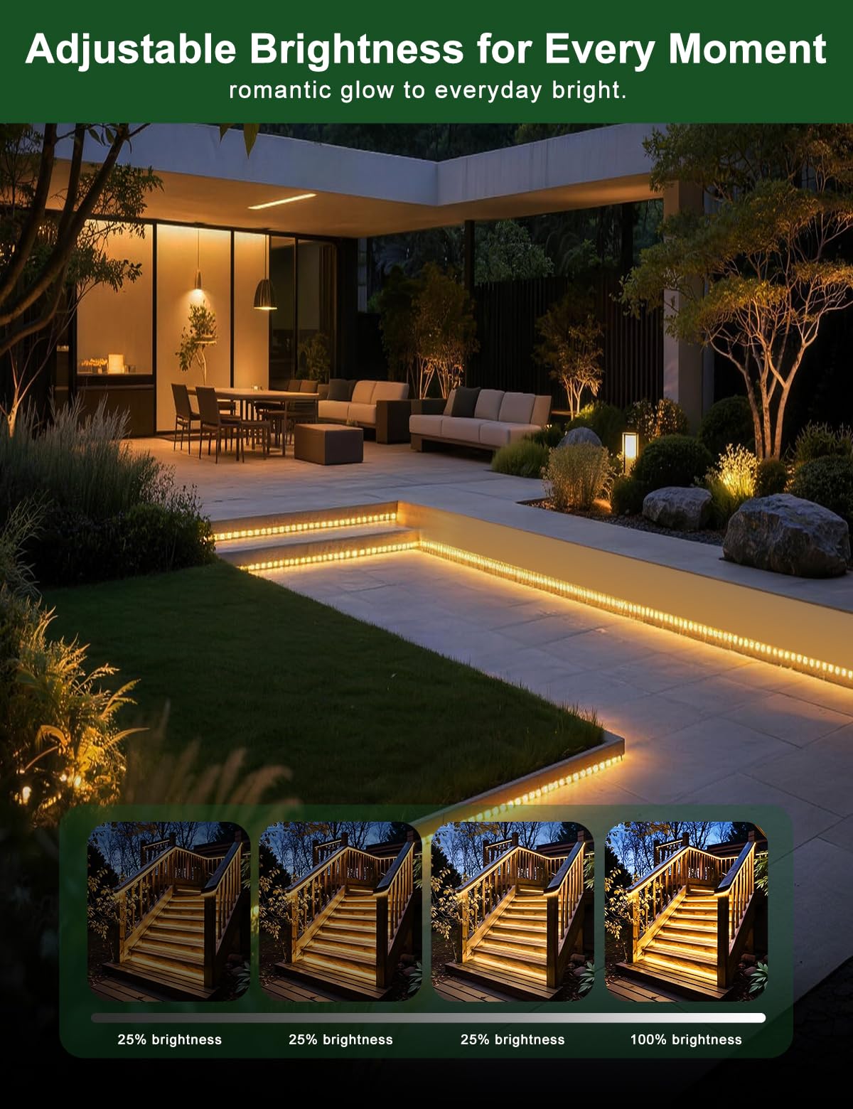 Tira LED solar para exteriores, 20 m, blanco cálido, 8 modos, IP65, resistente al agua, flexible cadena de luces LED para jardín, terraza, balcón, cenador, camino, decoración de aleros o valla