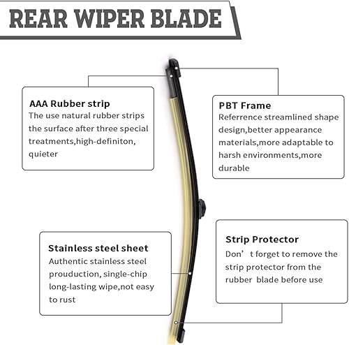Vista 146 de Juego de tuercas de repuesto para limpiaparabrisas trasero para Jaguar F-PACE 2017-2022, conjunto de accesorios de cubierta del limpiaparabrisas