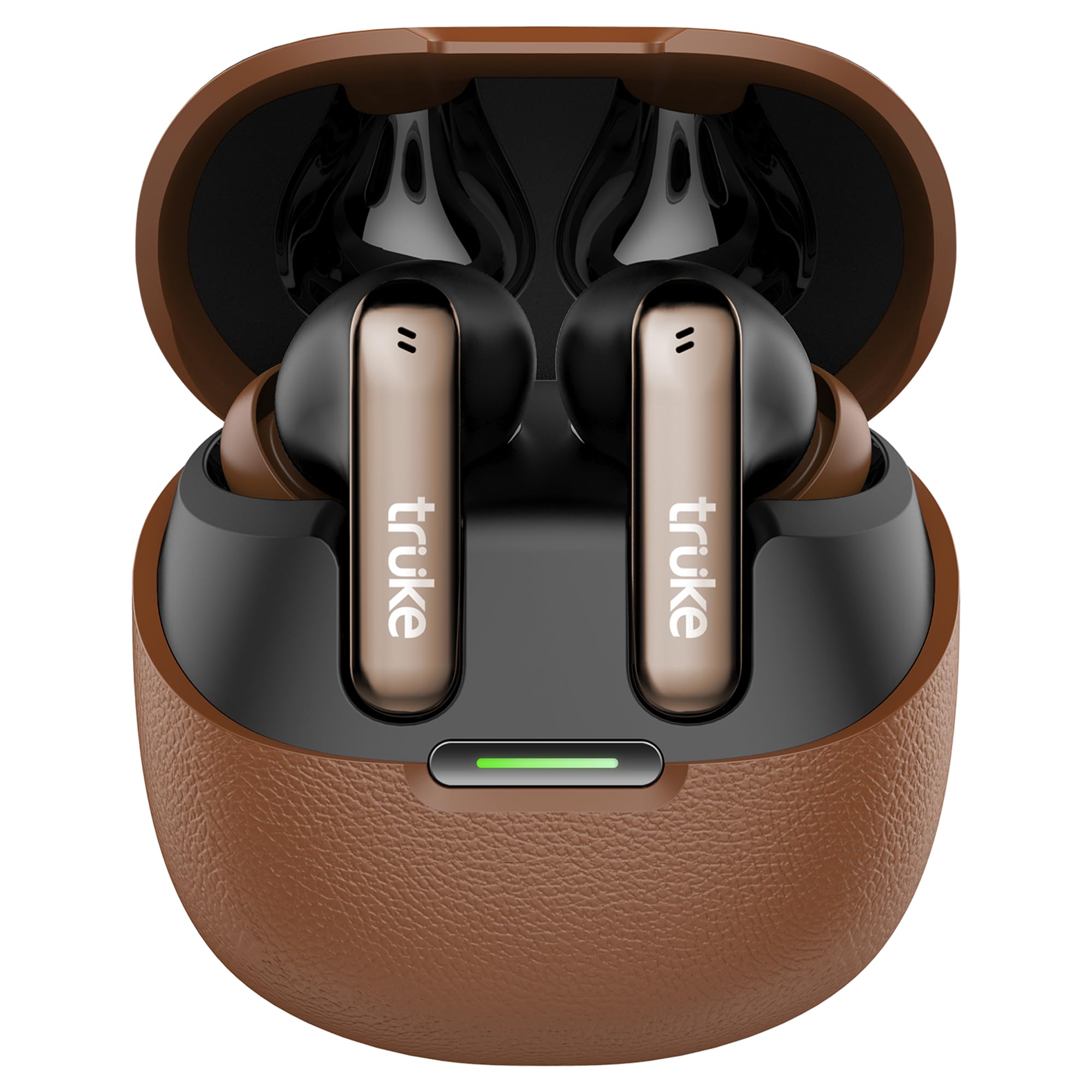 truke New Launch [2025] Mega 7 True Wireless in-Ear Earbuds w/ 24-Bit 360 Spatial Audio, 60H Playtime & Fast Charging Buds, Dual Pairing, 40ms Low Latency TWS, 4-Mic ENC, Made in India-(Coffee Brown)-picture-13