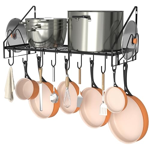VyGrow 28 Inch Wall Mounted Pot Rack