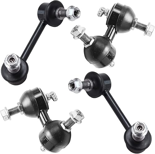 Miniatura 94 de Detroit Axle - 4 barras estabilizadoras para Jeep Grand Cherokee Commander 2005-2010 2006 2007 2008 2009 de repuesto delantero y trasero