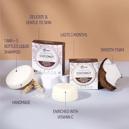 Miniatura 2 de Champú y acondicionador de agua con proteína de arroz sólido - Barras de champú y acondicionador para el cabello con todos los aceites esenciales