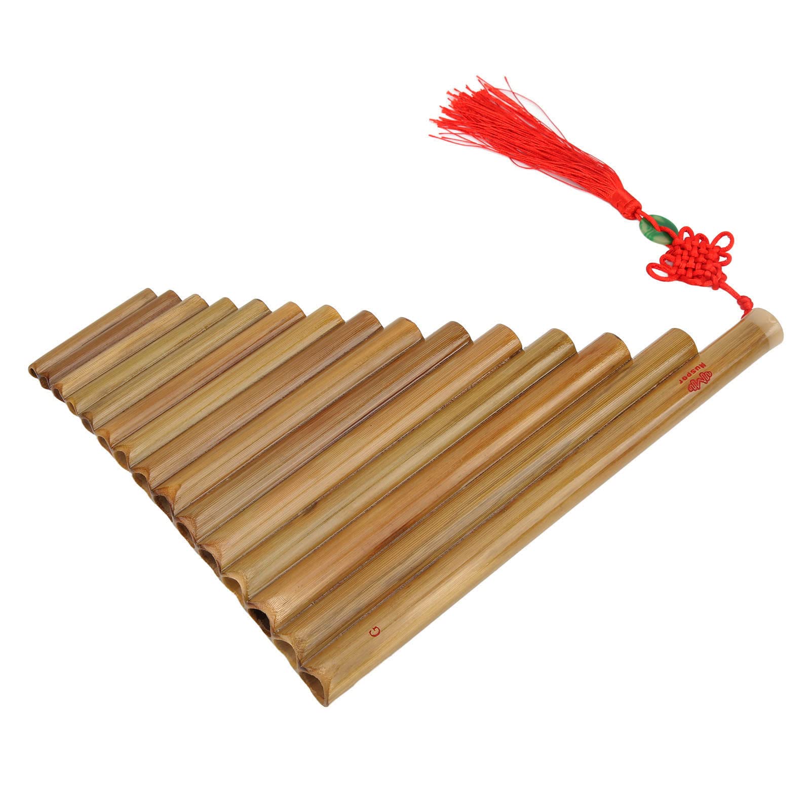 POENVFPO Flûte de Pan, 15 Tuyaux G clé Flûte de Pan Flûte de Bambou Instrument de Flûte de Pan pour Instrument de Musique Traditionnel Chinois (Main Droite)