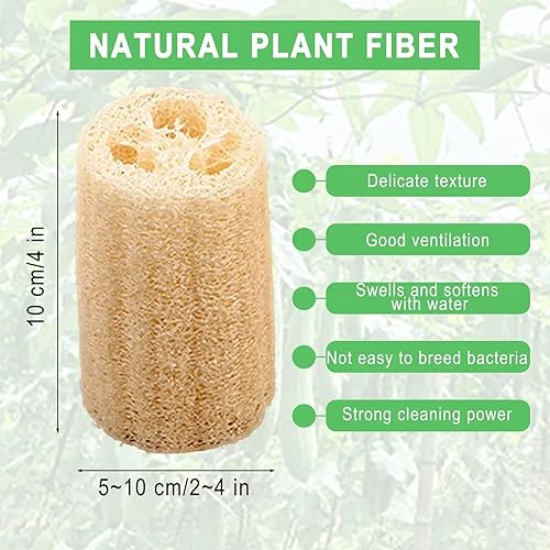 Miniatura 3 de Esponjas de lufa natural esponja de lavado de cocina esponja de luffa orgánica antiarañazos paquete de 4 esponjas de platos sin olor sin plástico