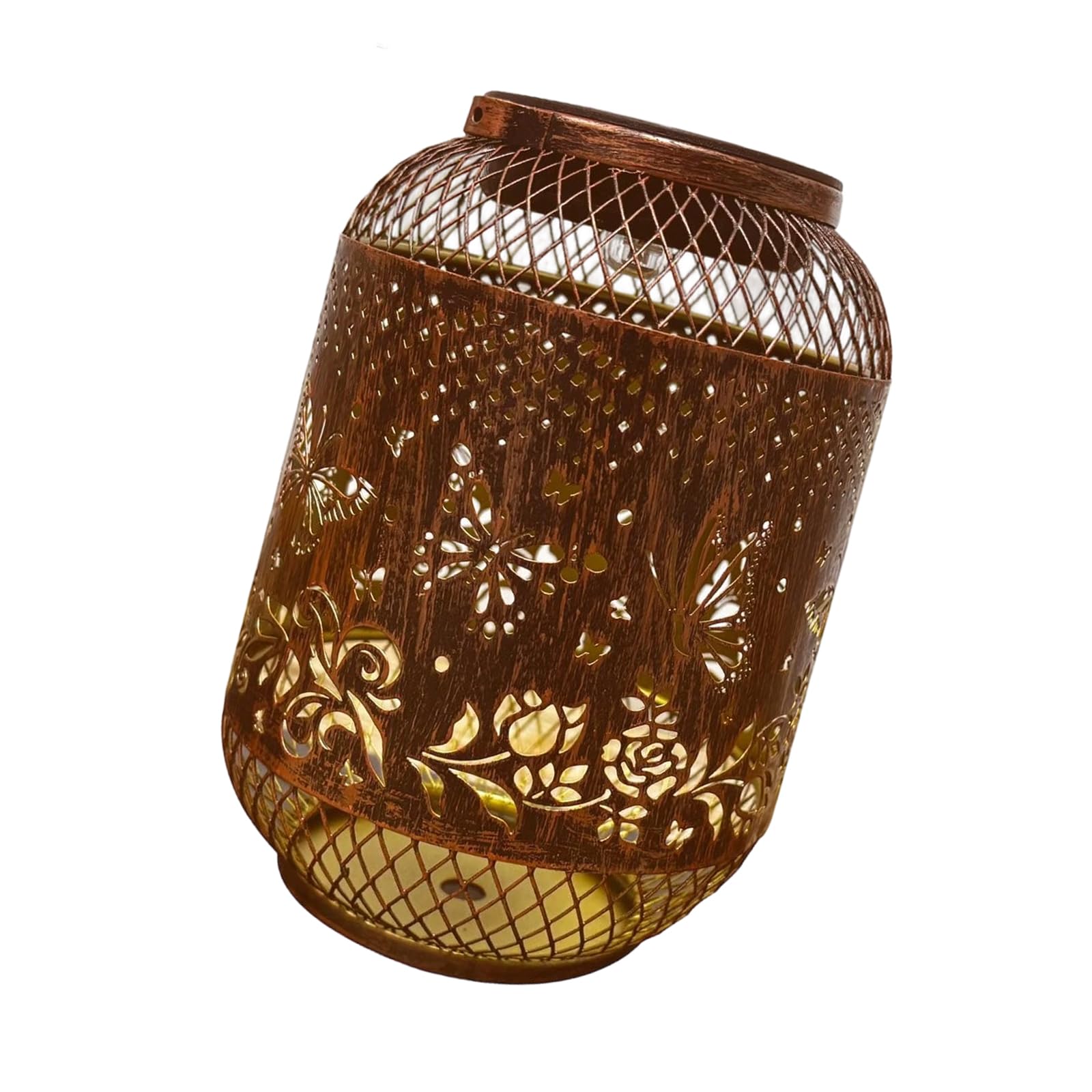 NVOQILIN Lovely Design Solar Operated Light Weather Resistant Hanging Light for Gazebo Pergola Outdoor Nighttime Solar