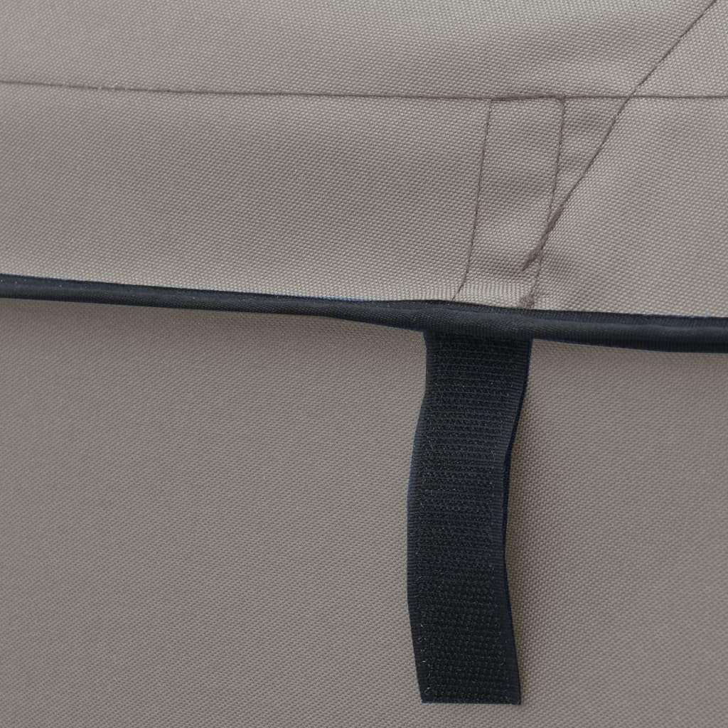 vidaXL Toit Bimini à 3 arceaux parois latérales 183x(137-152) x137 cm