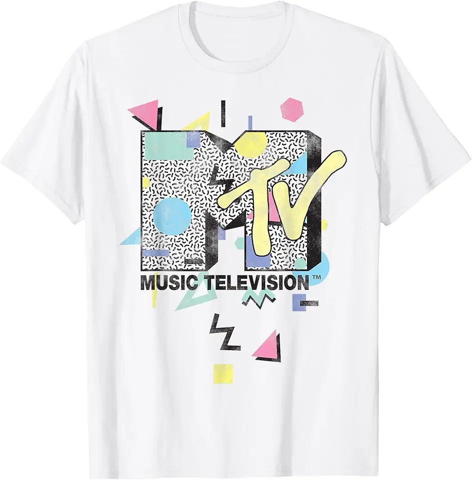 MTV Retro Shape Design Logo Graphic T-Shirt