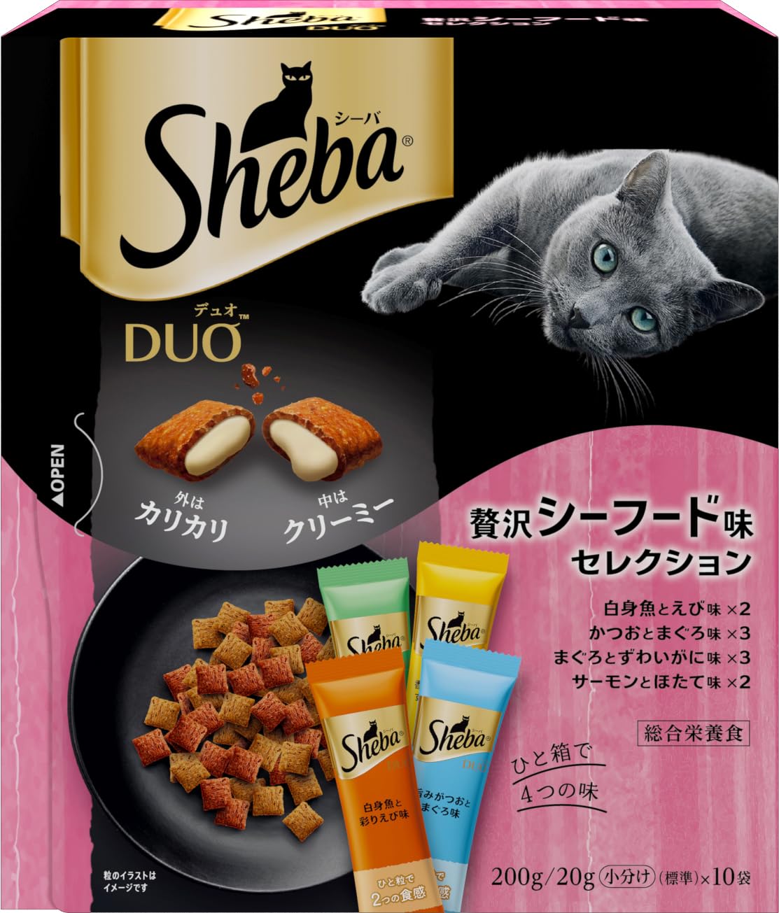 シーバデュオ キャットフード成猫用200g×36箱　贅沢お魚味グルメセレクション マースジャパン シーバ デュオ 贅沢お魚味グルメセレクション