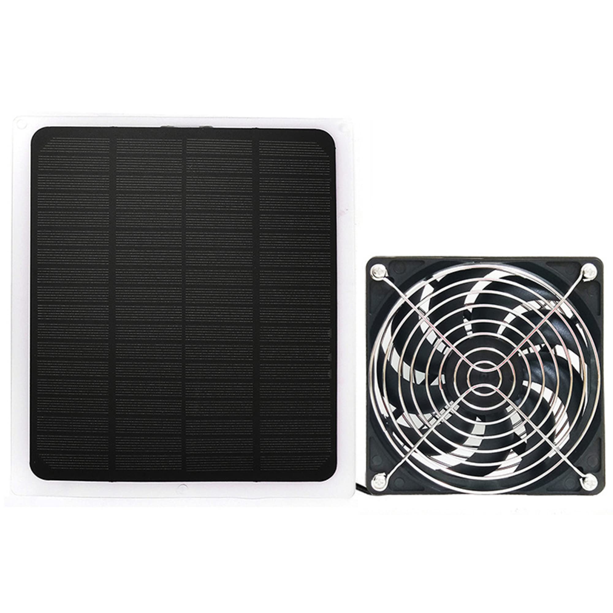 Ventilador para gallinero y mascotas con panel solar de 10w e impermeable