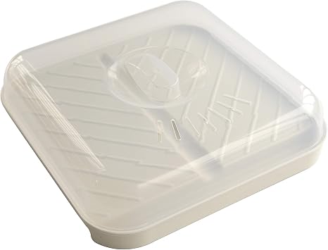 Nordic Ware - 60173 Nordic Ware Slanted Bacon and MeatTray, with Lid, White