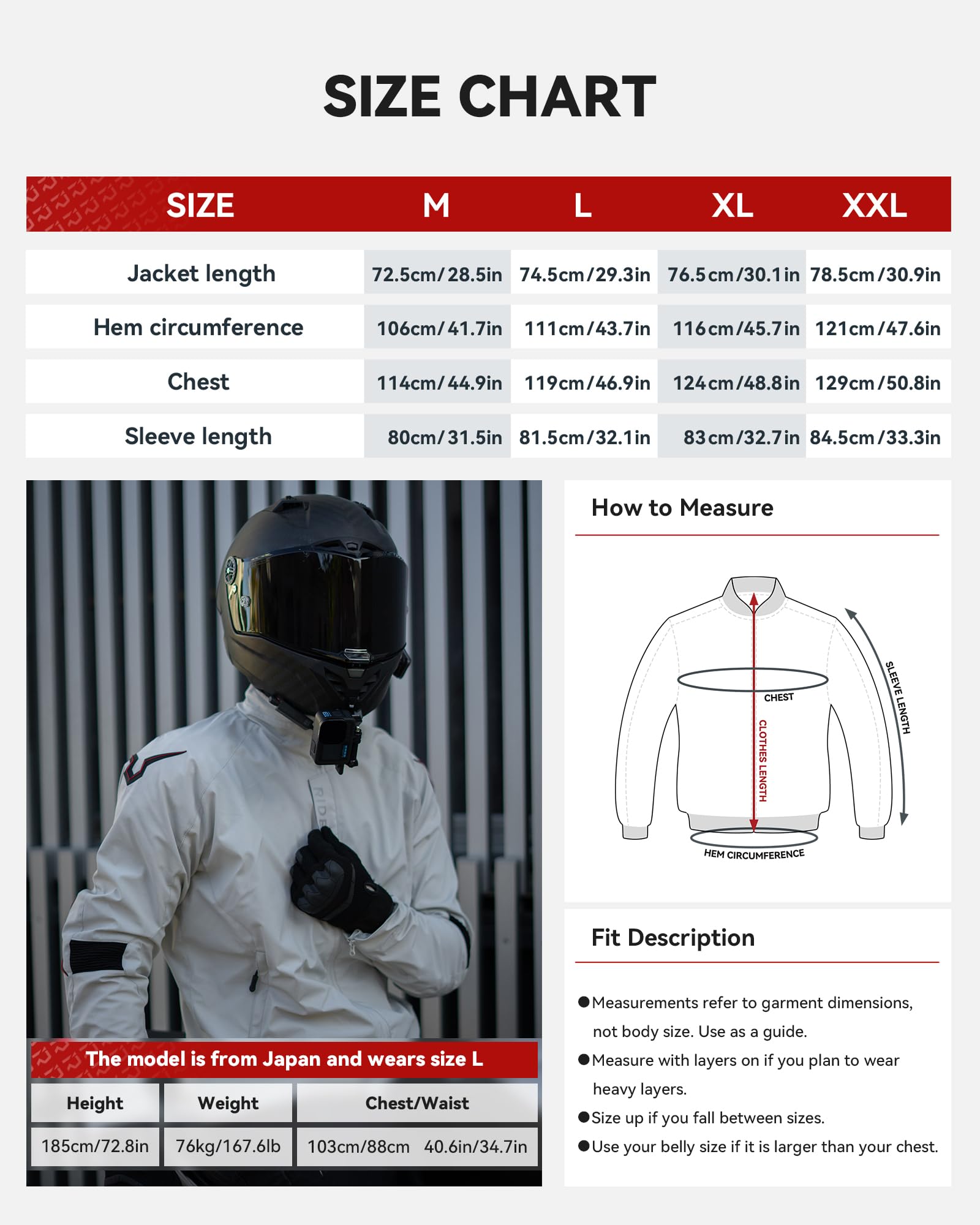 RIDEIRON Giacca Moto Uomo 4 Stagioni – Tessuto Leggero e Traspirante, Antivento, Protezioni CE Rimovibili su Spalle e Gomiti, Fodera Termica Rimovibile, Regolazioni Comode M-XXL