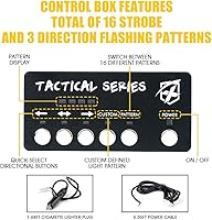 Vista 4 de Xprite Kit de luces estroboscópicas LED ámbar para montaje en superficie, parrilla de parrilla lateral, luz intermitente de advertencia