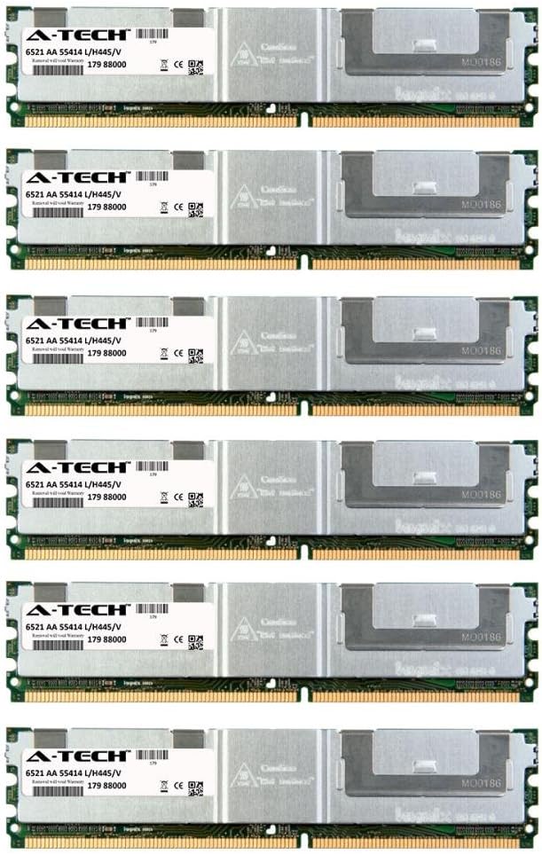 24GB KIT (6 x 4GB) for Asus Z Motherboard Series Z7S WS. DIMM DDR2 ECC Fully Buffered PC2-5300F 667MHz Server Ram Memory. Genuine A-Tech Brand.
