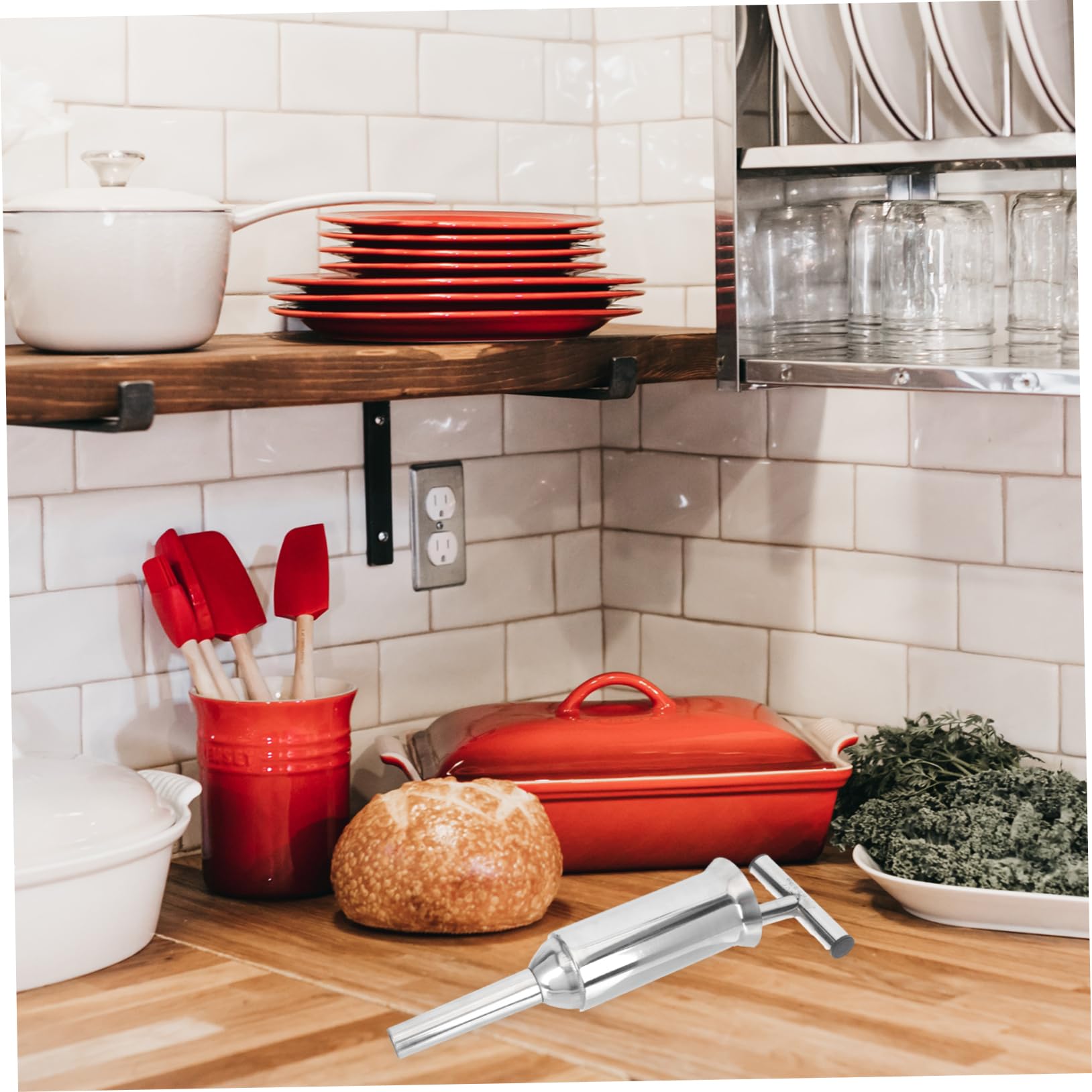 Cabilock Manual Sausage Maker Machine Hand Crank Meat Grinder Stainless Steel Sausage Stuffer