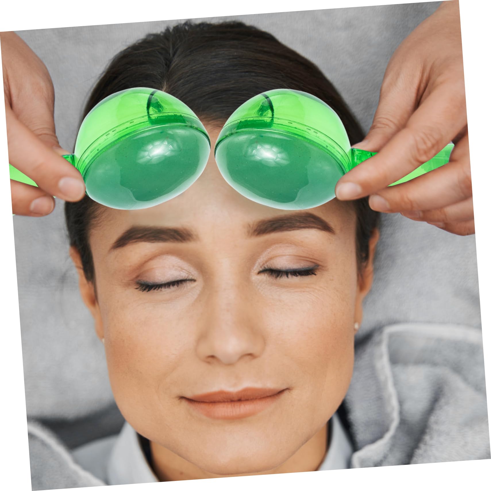 WOONEKY Jade Gesichtsroller zur Kühlung und Entspannung für Zuhause und Reisen