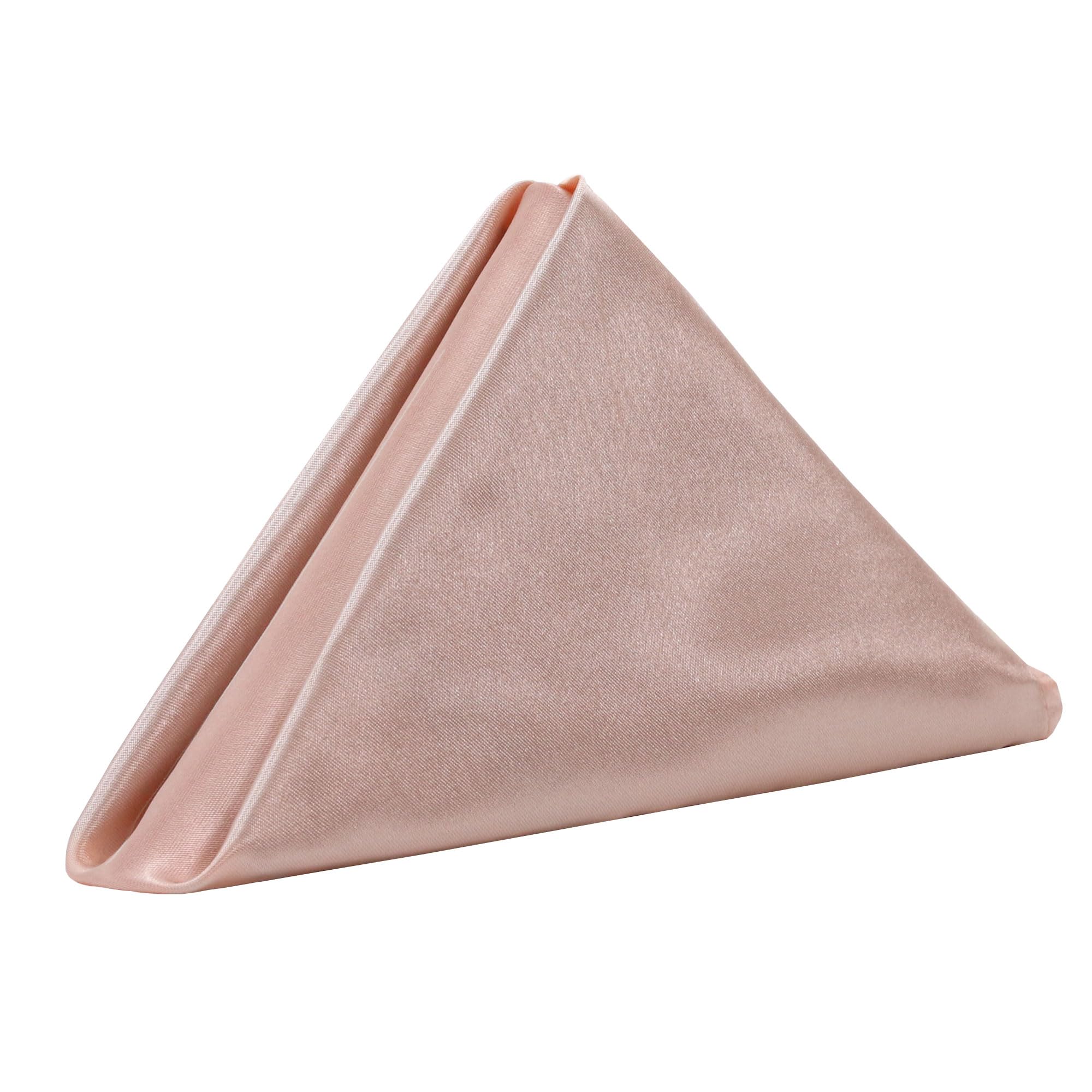 YOUR CHAIR COVERS - 20 inch Satin Washable Oversized Cloth Napkins, Hemmed Reusable Table Napkins for Restaurant, Dinner, Bistro, Wedding, Event,