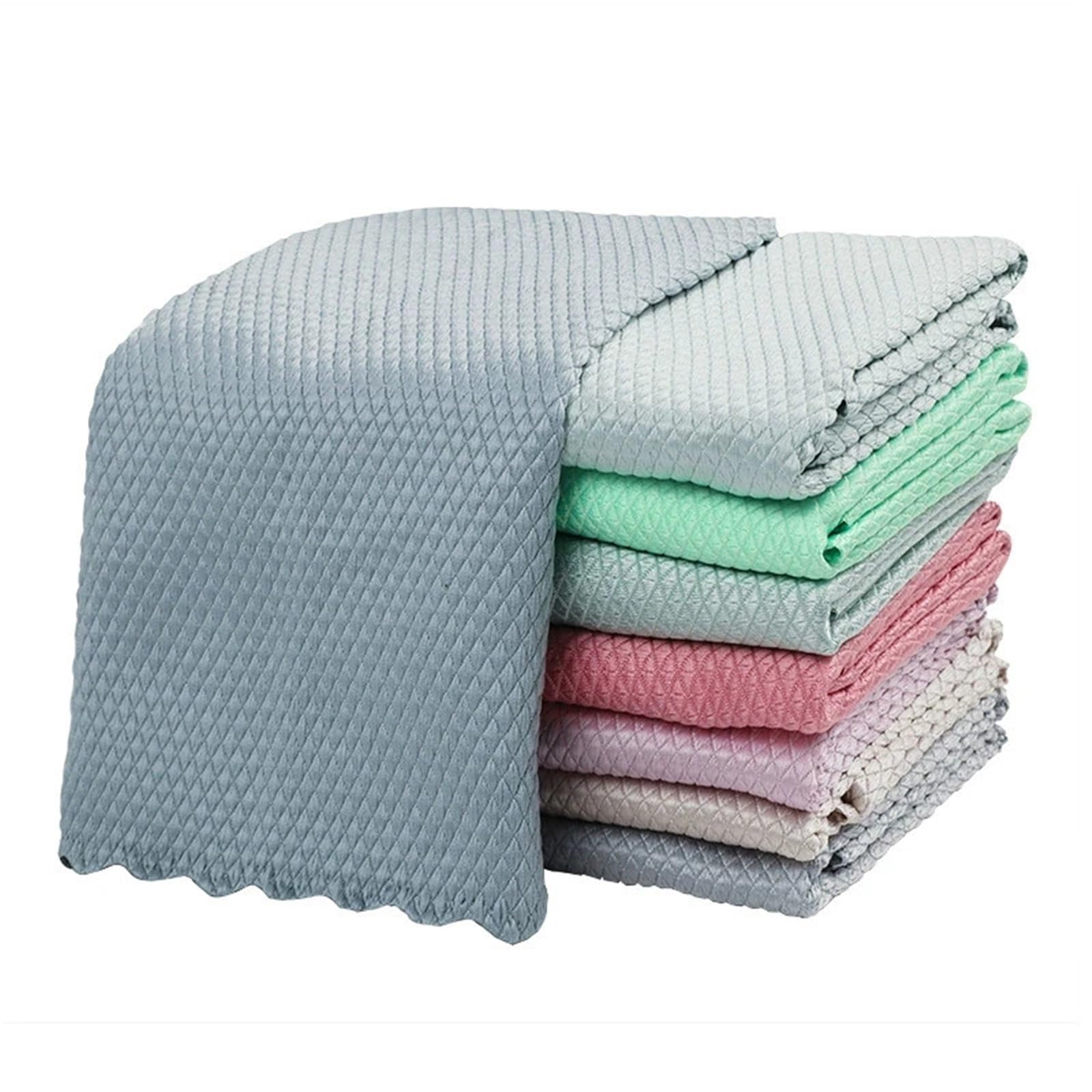 Chiffons en microfibre x5 pour vitres et voiture, essuyage réutilisable et sans peluches