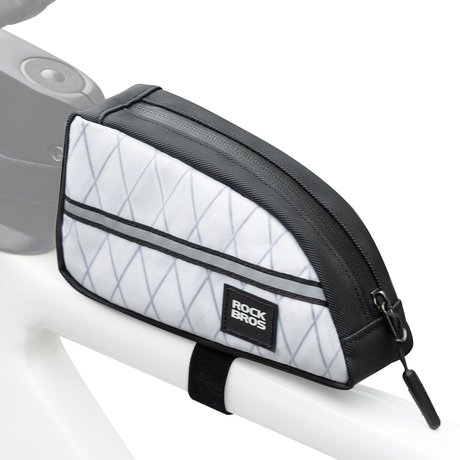 ROCKBROS Bicycle Top Tube Bag Frame Bag Lightweight for Folding Bikes, 0.8L Bicycle Front Tube Storage Pack