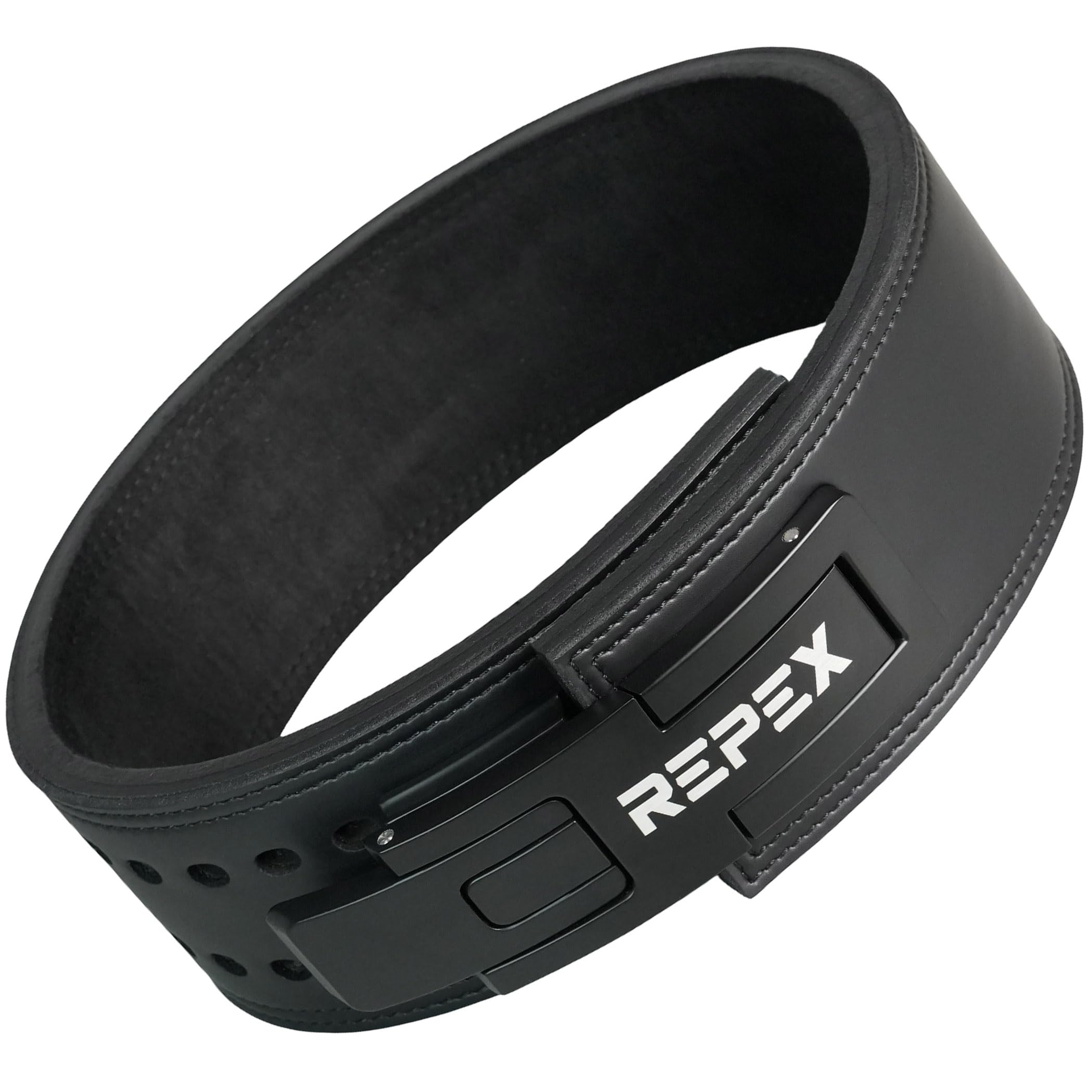 Repex 13mm True-Adjustable Lever Belt made of Genuine Leather and Aluminium Lever, 13mm gym belt with 2 yrs guarantee on lever and 5 yrs guarantee on belt. (Model- RE0104) (L)-image-25