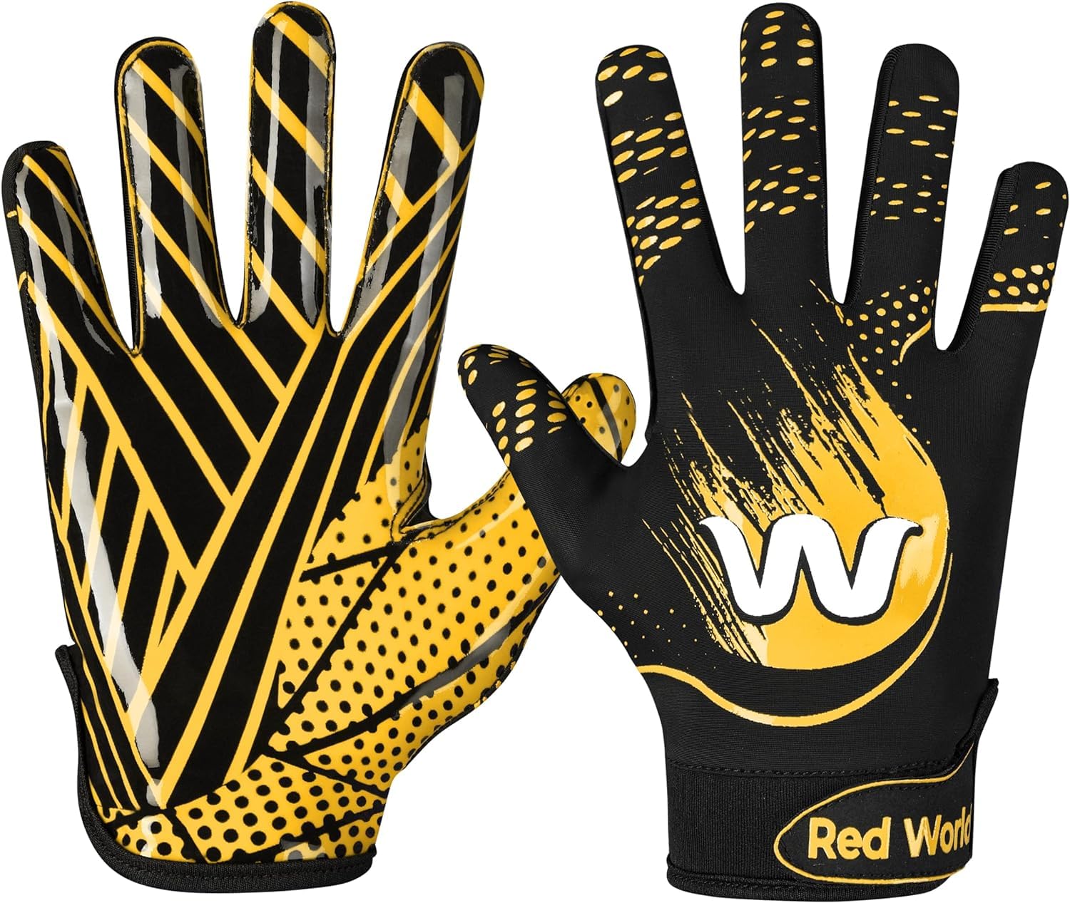 RED WORLD Yellow Receiver Gloves
