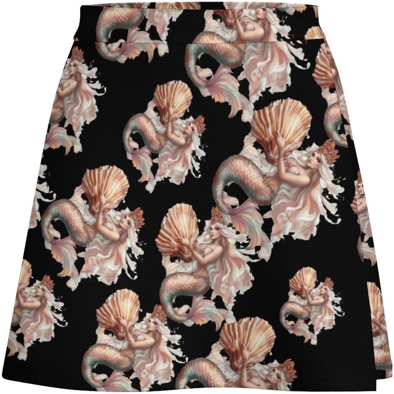 Mermaidess Sea Queen Skorts for Women Mini A-line Skirt Casual Tennis Golf Short Skirts