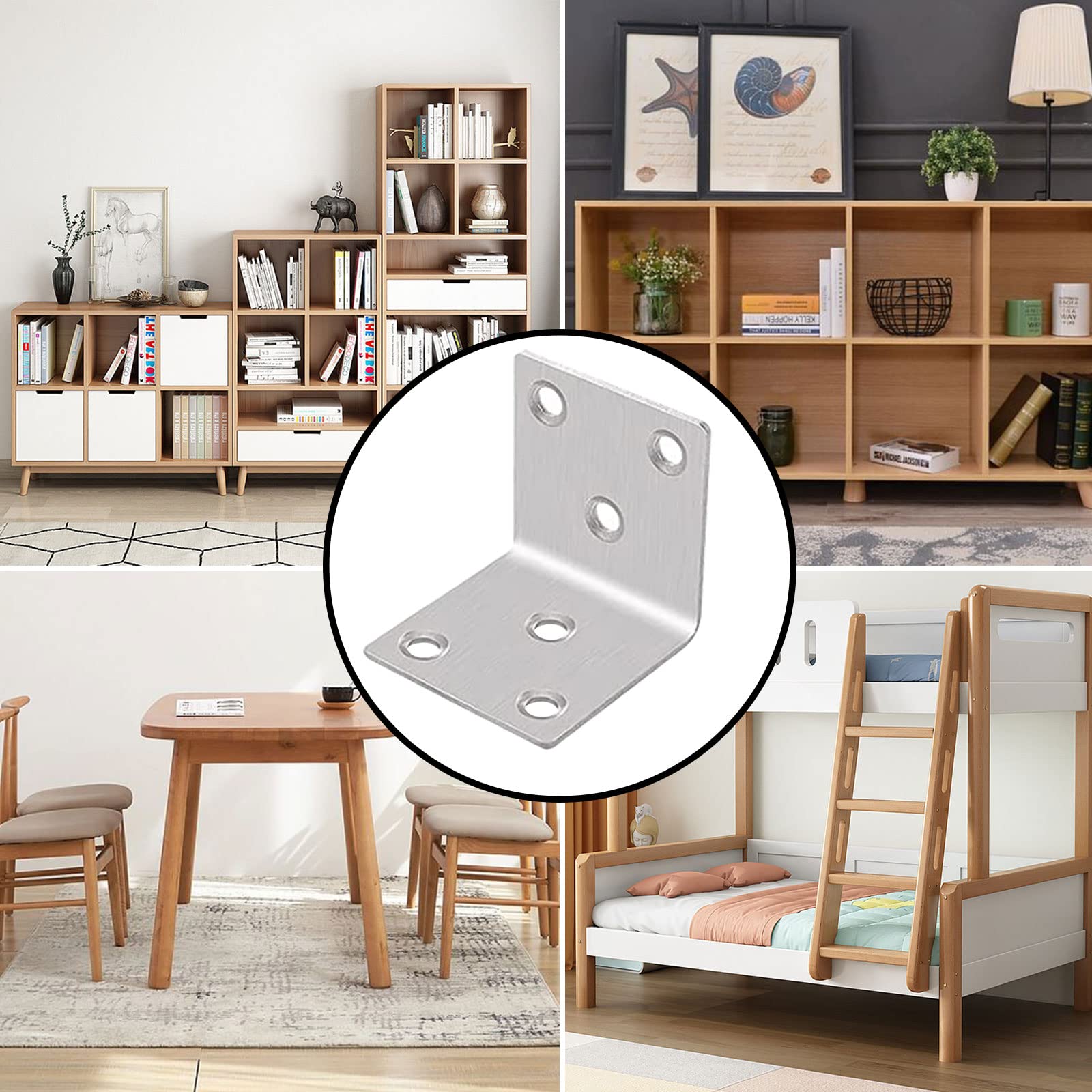 50 Piezas Soportes De Esquina Para Conectores Angulares Soporte De
